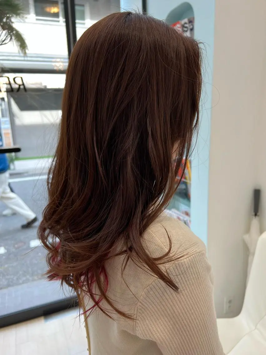 ミディアム カラー インナーカラー ヘアカラー 堀井 凌平のヘアスタイル