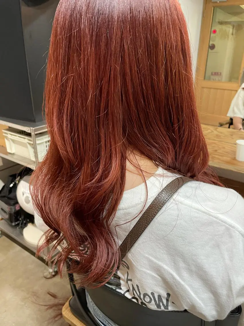 ロング カラー パーマ ヘアアレンジ 暖色ボブ 🍊rikakoのヘアスタイル