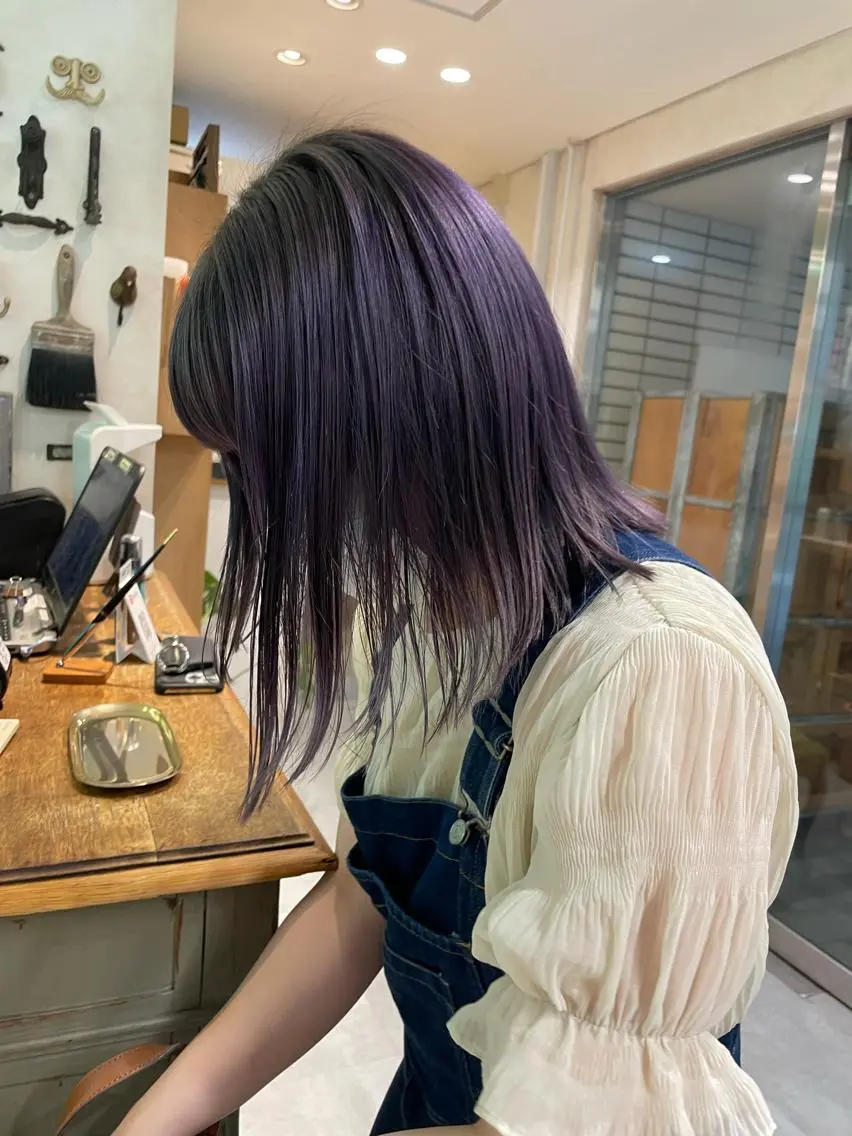 ミディアム カラー ヘアアレンジ カット ヘアカラー みづき 新宿のヘアスタイル