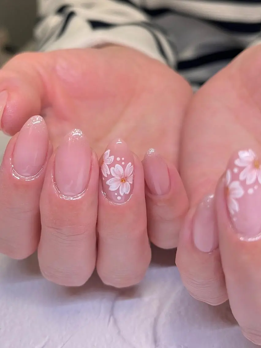 ネイル 桜ネイル ハンドネイル Nail Rinonのネイルデザイン