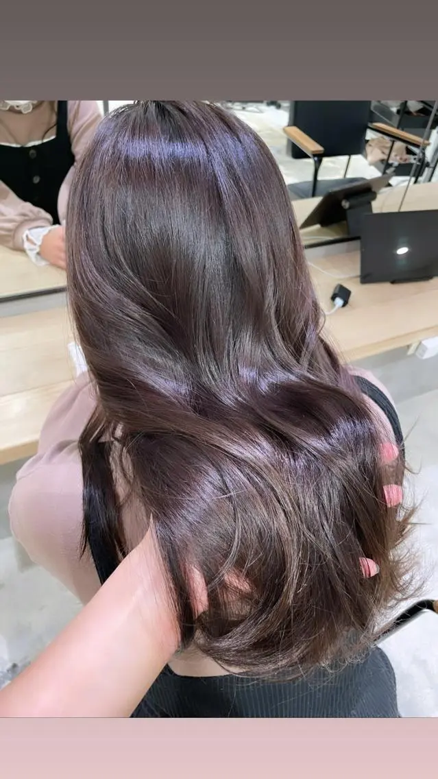 セミロング ラベンダーベージュ HIBIKI/原宿 ハッシュカット🪄のヘアスタイル