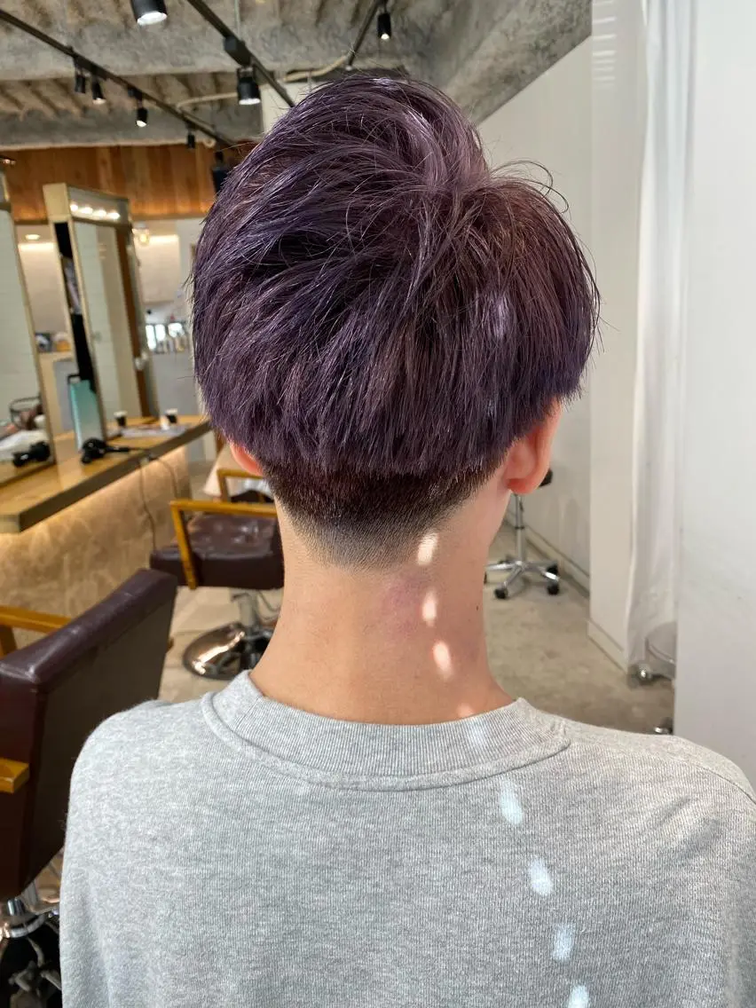 ショート ショートボブ ベリーショート アッシュ ボブ 外国人風カラー メンズツイスパ ショートフクヤマシンのヘアスタイル