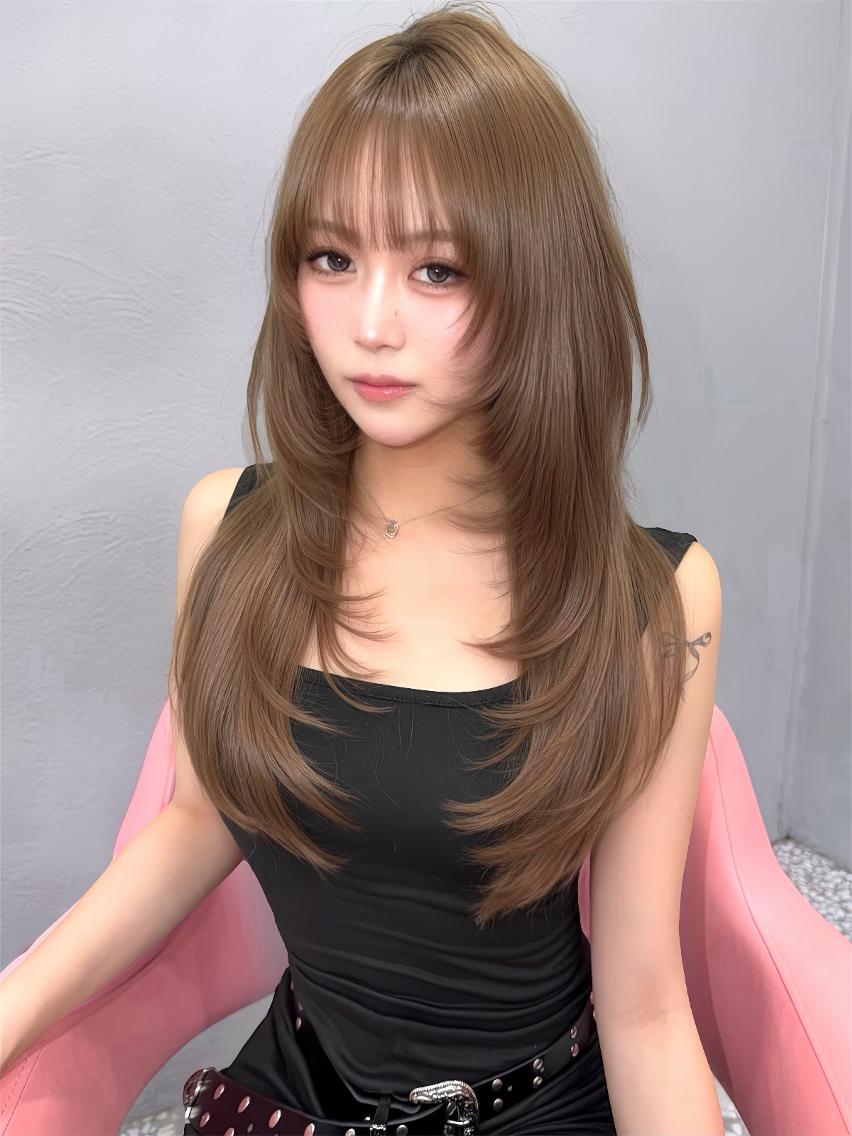 ロング カラー みうる🎀透明感艶髪 🫧レイヤーカットのヘアスタイル