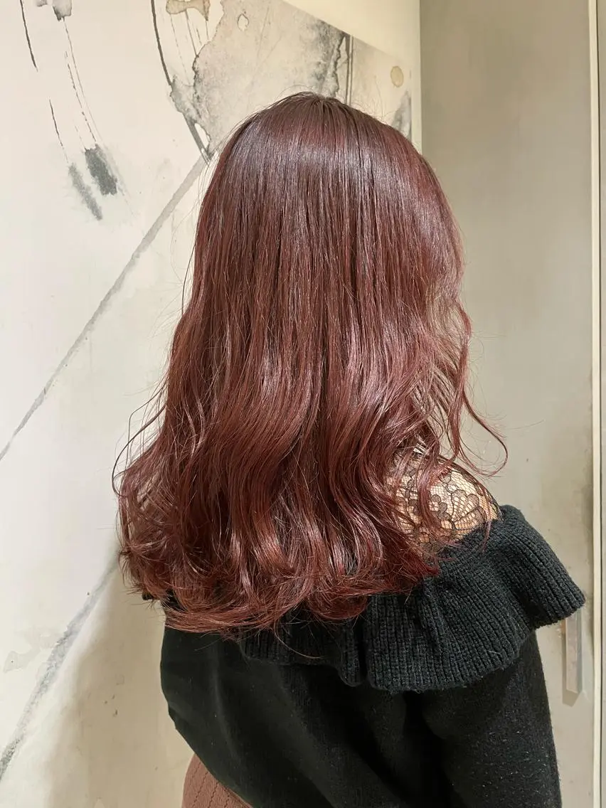 セミロング カラー ヘアカラー トリートメント ヘッドスパ ヘアセット 圧倒的透明感カラー nana🦕のヘアスタイル