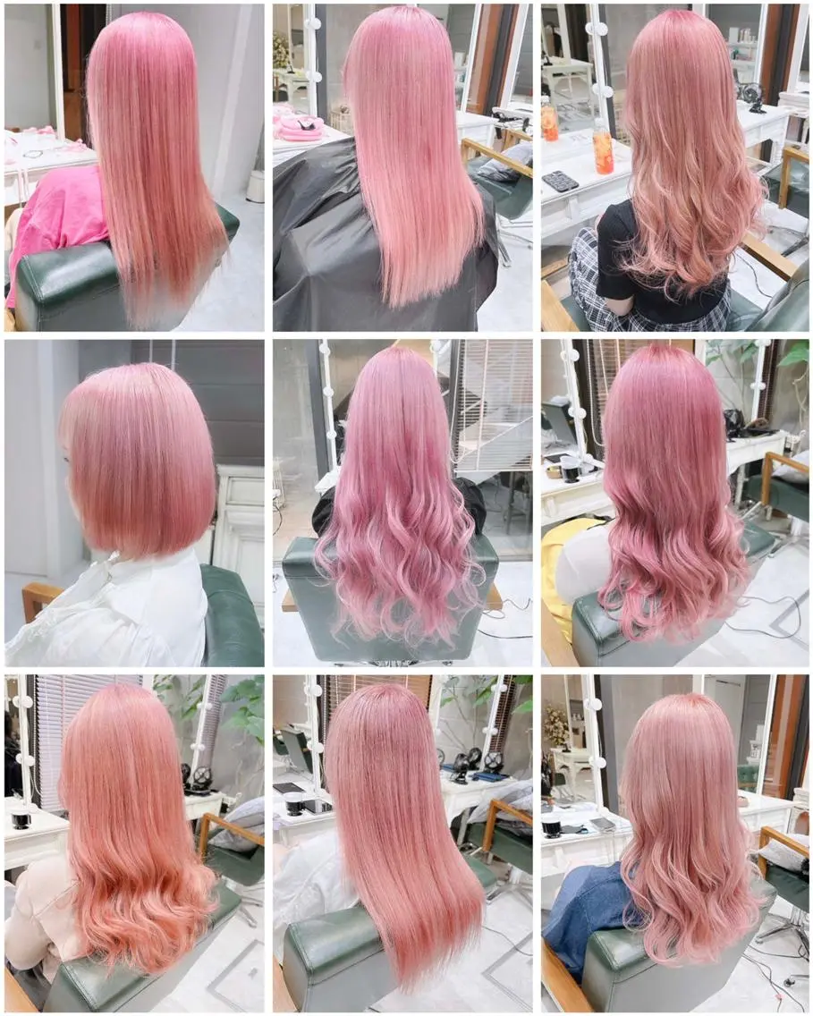 ロング カラー ブリーチ 透明感カラー ハイトーンカラー ピンクカラー モテ髪透明感❤️ デイズヘアカラーのヘアスタイル