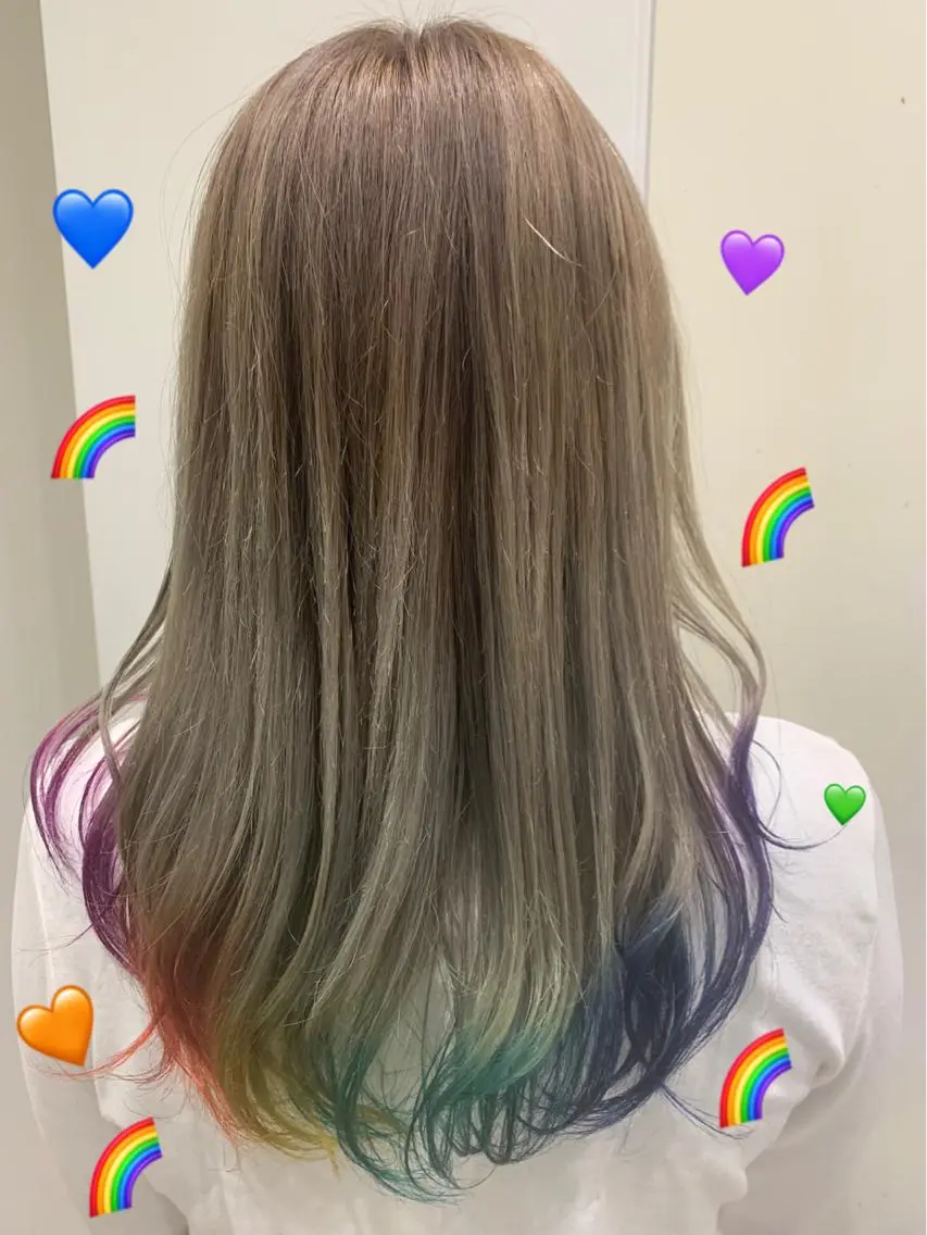 セミロング カラー 新宿駅近♡個室 ♡関口三都季🌜のヘアスタイル
