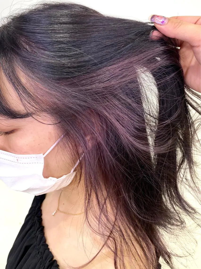 ミディアム カラー ヘアアレンジ TSUNA 🌙 Lim 五反田のマツエク・マツパデザイン