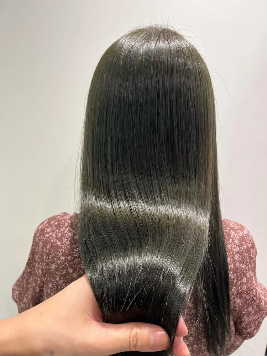 ロング ヘアカラー トリートメント ヘッドスパ 🪞透明感カラー🫧 縮毛矯正🥇かずきのヘアスタイル