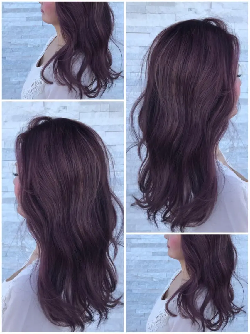 セミロング カラー パーマ ヘアアレンジ メンズ アッシュ ラベンダーカラー パープルカラー ヘアカラー トリートメント 豊橋美容院 ソンリエのヘアスタイル