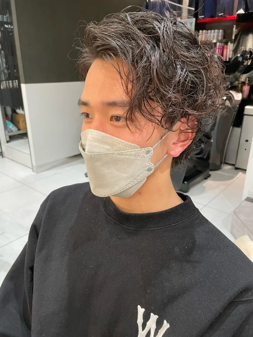 ショート パーマ メンズ メンズパーマ メンズヘア特化 崎田 成人のヘアスタイル