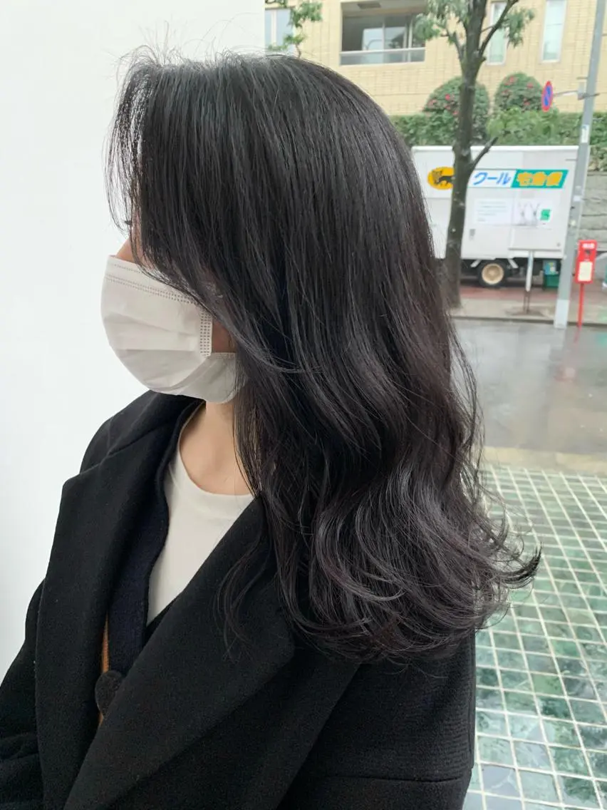 セミロング カラー 透明感カラー マンツーマン×半個室 まちだきょうすけのヘアスタイル