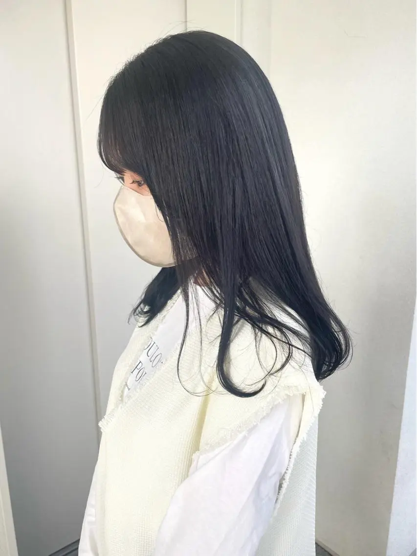 セミロング カラー ヘアアレンジ ブリーチ ケアブリーチ ダブルカラー ハイライトカラー イルミナカラー 🌷FUKA🌷 まろやかハイトーンのヘアスタイル