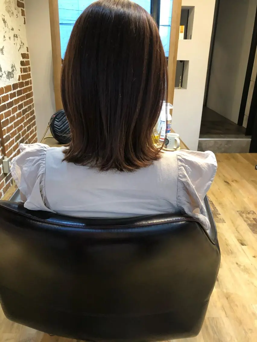 ミディアム 外ハネヘア ショート職人 美容師【KENTA】のヘアスタイル