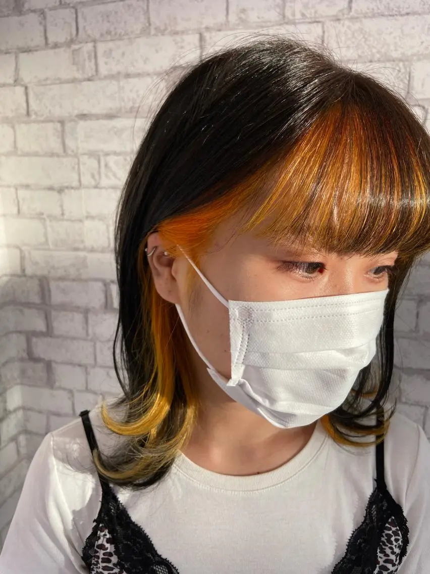 ミディアム カラー ヘアカラー 透明感カラー 松田晃代のヘアスタイル
