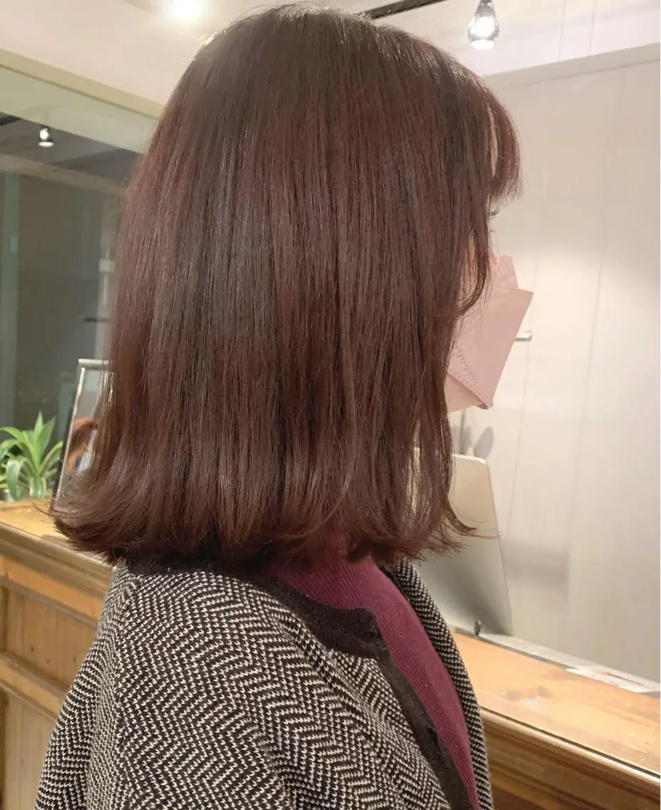 ミディアム カラー 透明感カラー✂︎ /縮毛矯正/YUKAのヘアスタイル