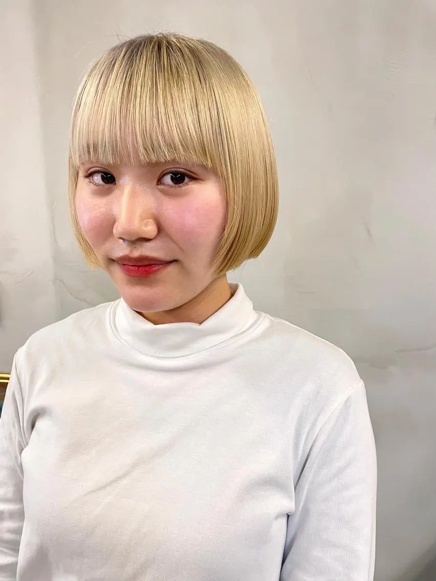 ミディアム カラー パーマ ヘアアレンジ メンズ キッズ ネイル マツエク・マツパ アイブロウ メンズハイトーン ハイトーンカラー ボブ カット ヘアカラー トリートメント tatsumi/ボブ ウルフ/レイヤーのヘアスタイル