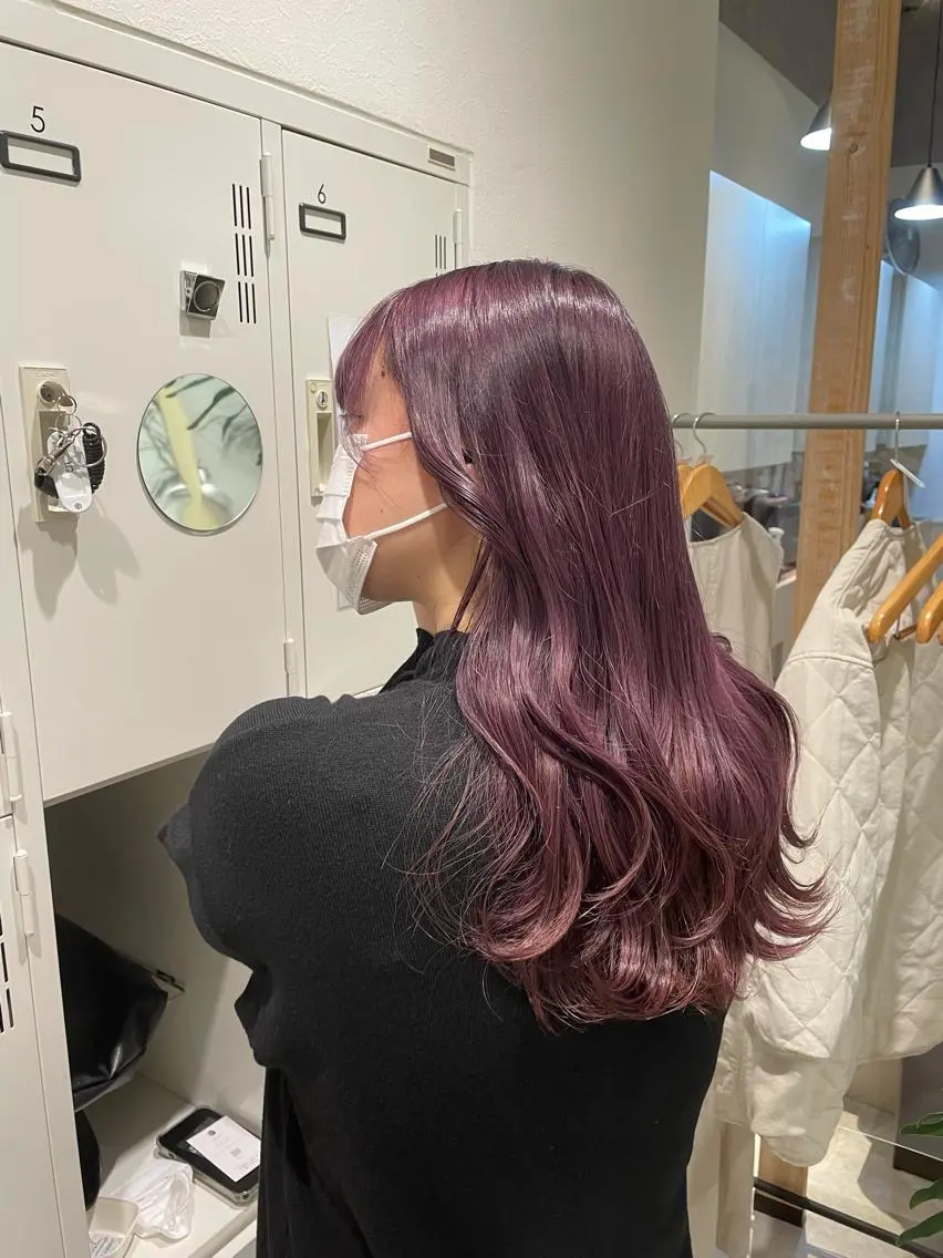 カラー ラベンダーカラー ラベンダーピンク ピンクカラー ヘアカラー ピンクカラー🎀/ ミルクティー🍼花音のヘアスタイル