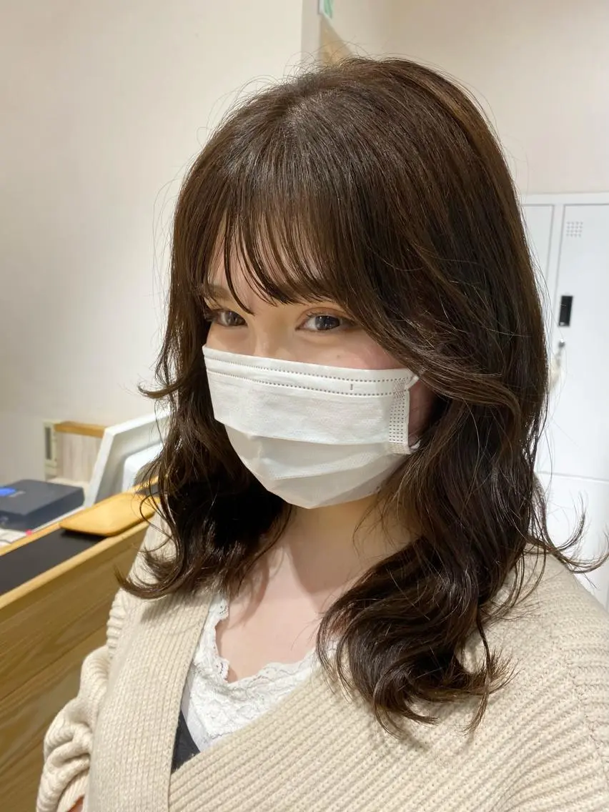 ロング 🐩透明感ミルクティ ーピンクニイナ🐩のヘアスタイル