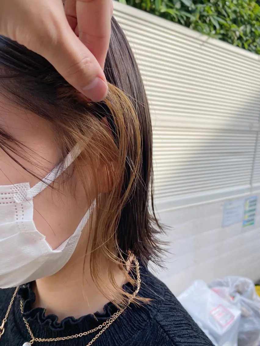 ミディアム カラー ヘアカラー トリートメント 🟩くすみカラー/ボ ブ/ショート/大司のヘアスタイル