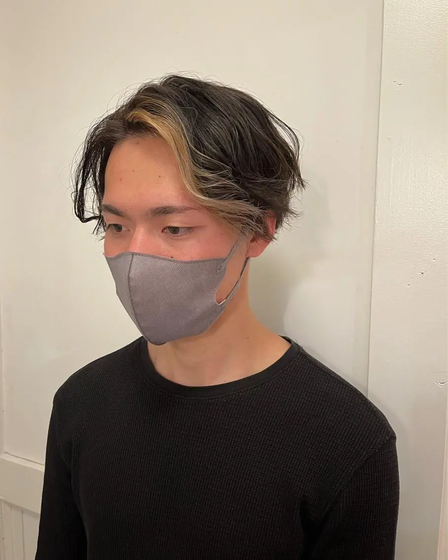 カラー メンズ ミストバング  フェイスフレーミング 狩野 くるみのヘアスタイル