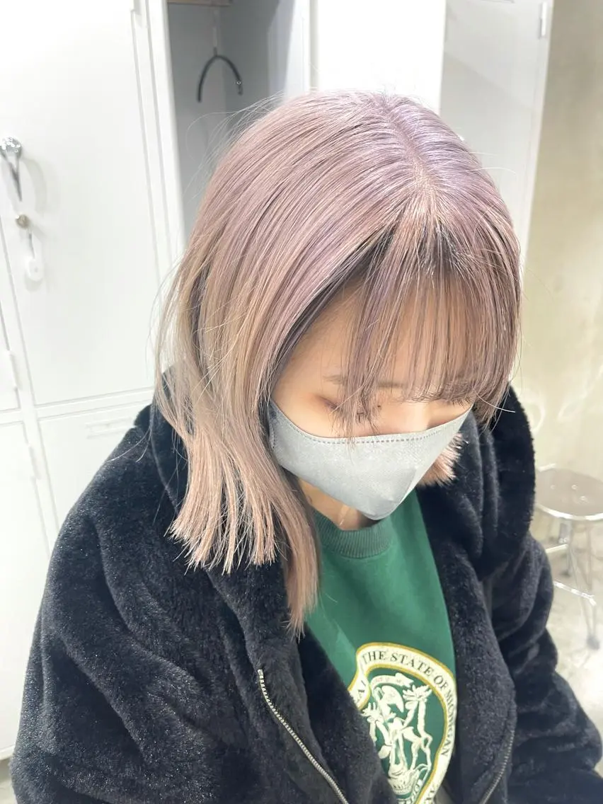 ミディアム カラー ハッシュカット/ハイ トーン/HIROKIのヘアスタイル