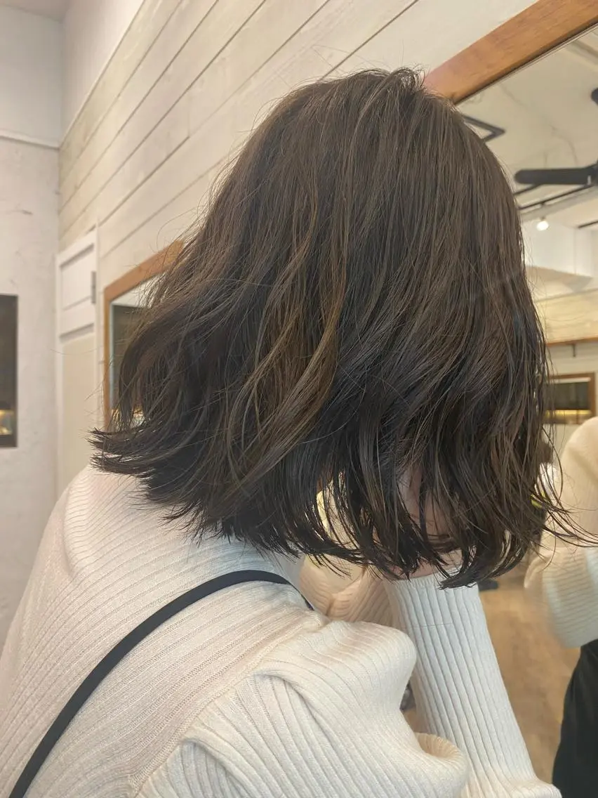 ミディアム パーマ ミディアムパーマ ニュアンスパーマ 🌸透明感艶 カラー🌸Yuukiのヘアスタイル