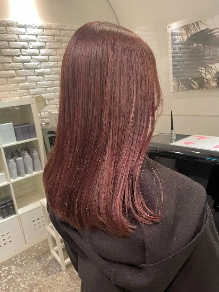 カラー ブラウンカラー ピンクカラー ♡レイヤーボブ パーマ/うらら♡のヘアスタイル