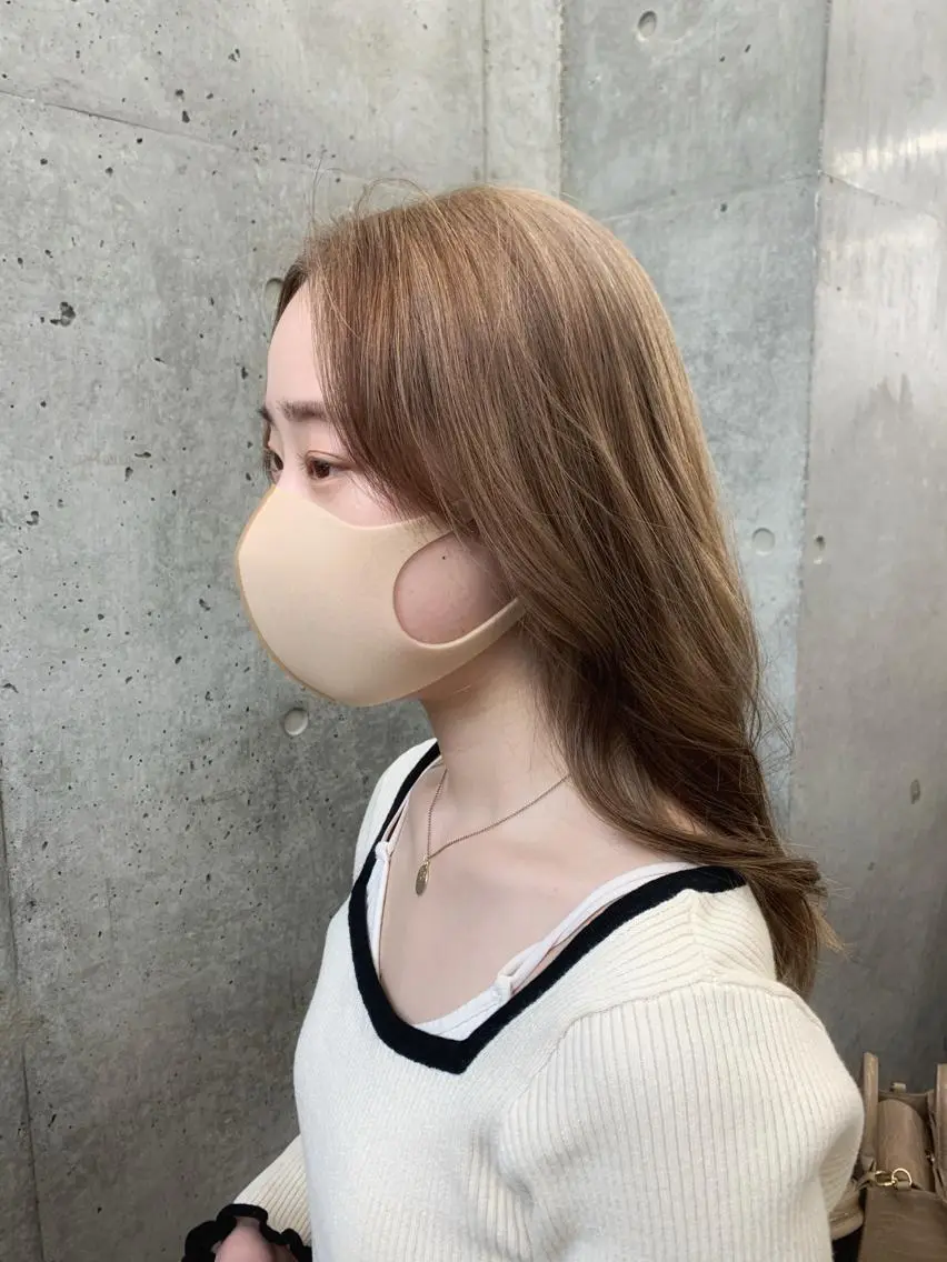 セミロング カラー ヘアアレンジ 🍒暖色✖️レイヤー /Haruna🍒のヘアスタイル