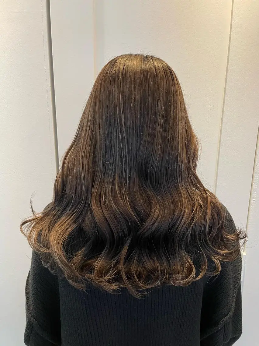 ロング カラー ハイライトカラー ハイライト 韓国×網紅ヘア 🤍りん🤍のヘアスタイル