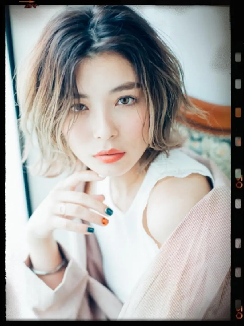 ミディアム カラー グラデーションカラー ショート特化 💐川崎希💐のヘアスタイル