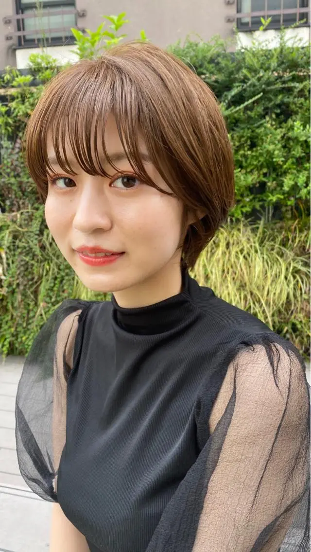 ショート カラー ヘアアレンジ ✨艶髪✨ 奈須晴香のヘアスタイル