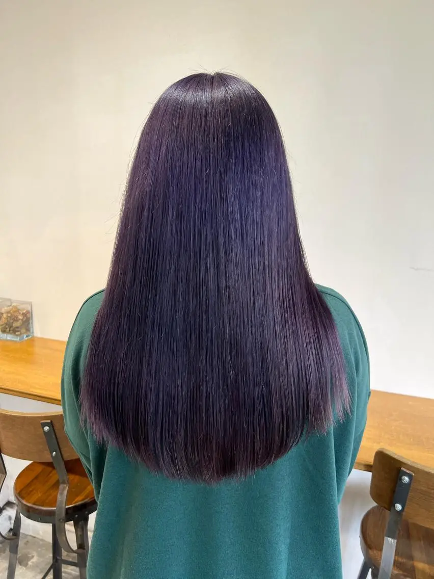 セミロング カラー ブルーカラー ブルーラベンダー ラベンダーカラー 金子 廉のヘアスタイル