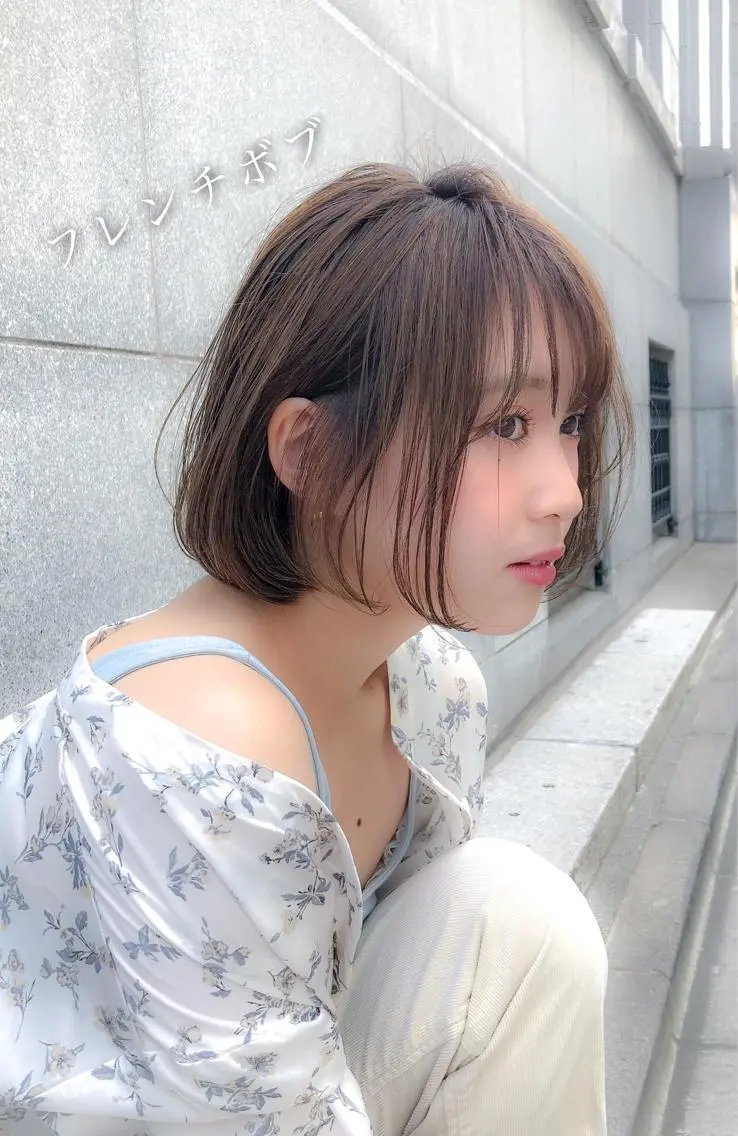 ショート カラー 顔周りレイヤー/ボブ 銀座✨中野まさひろのヘアスタイル