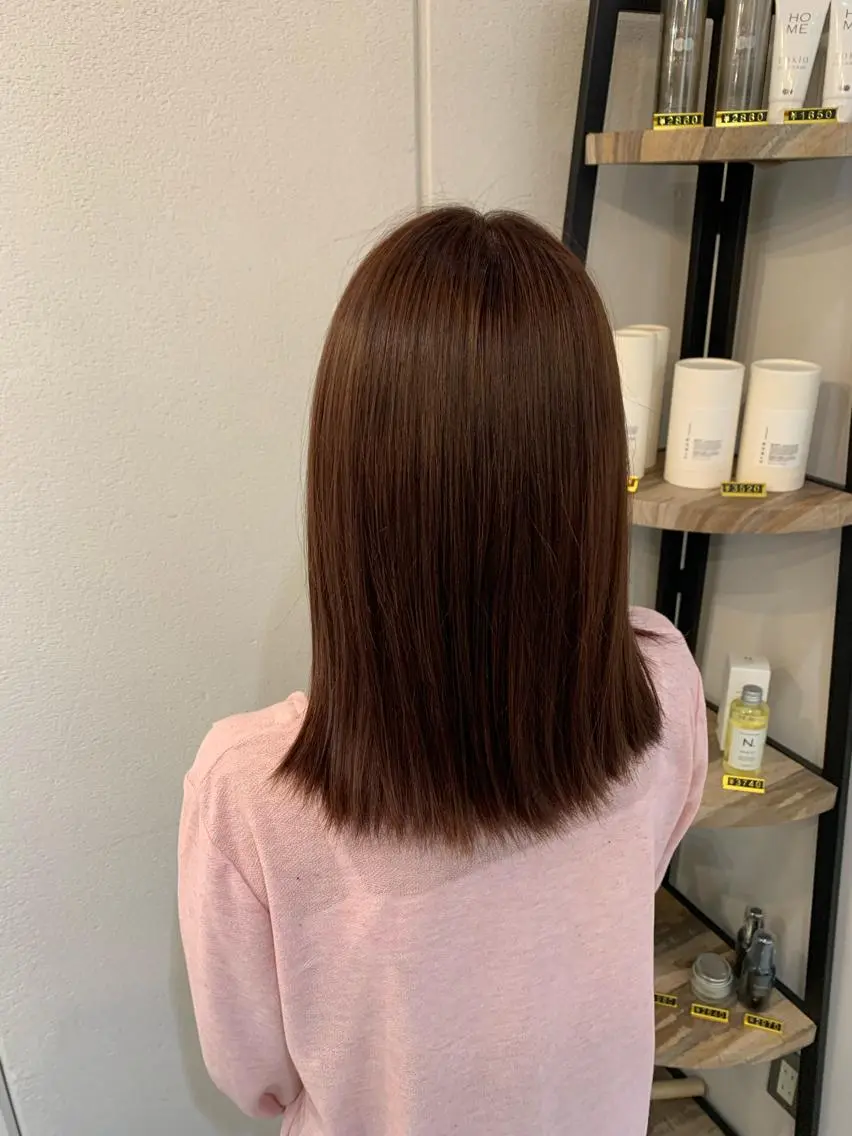 ロング カラー ブラウンカラー ピンクカラー 中沢梨々花 🎀透明感カラーのヘアスタイル