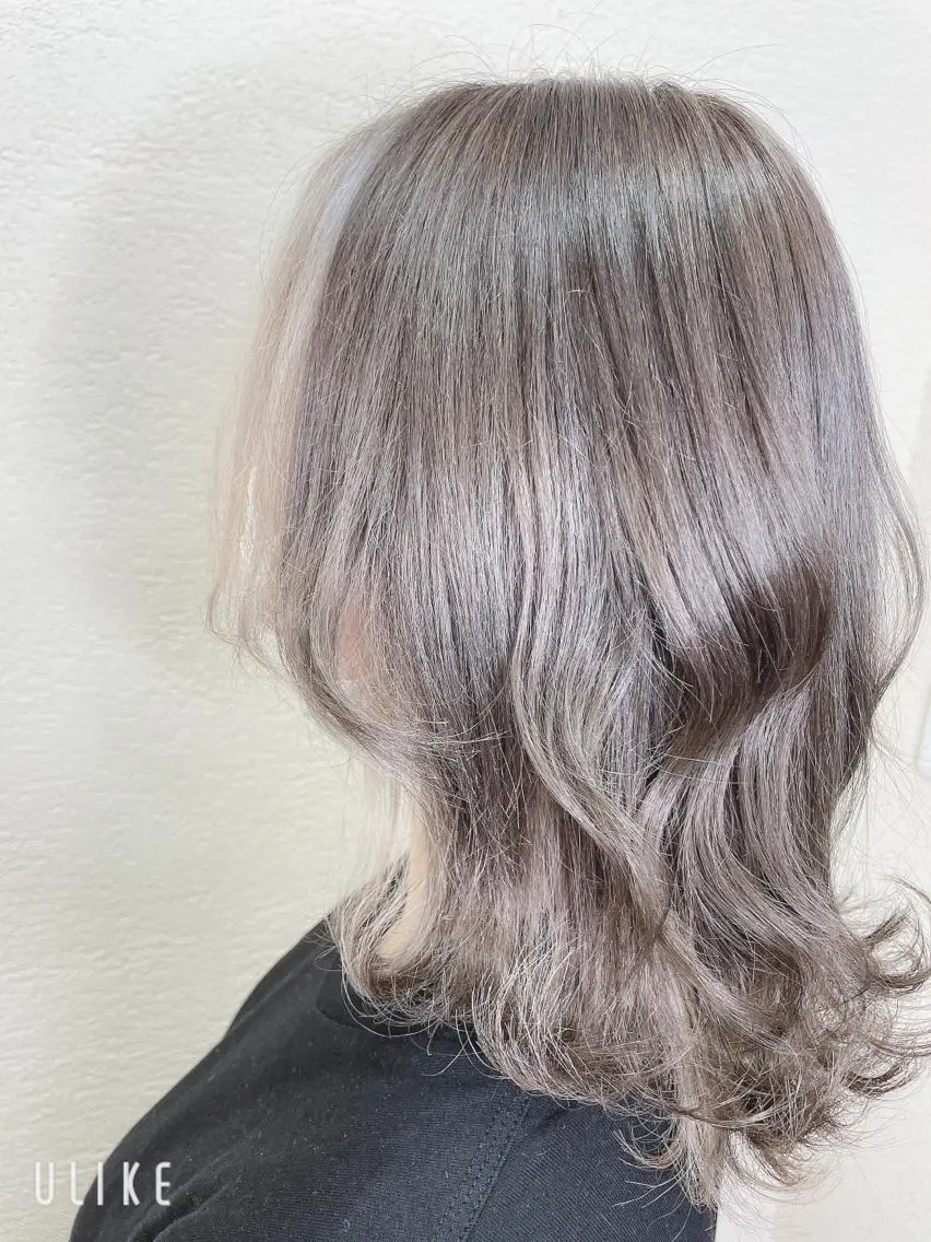 ロング カラー ミストバング  フェイスフレーミング カット ヘアカラー ❣️モードケイズ塚口 和田一将のヘアスタイル