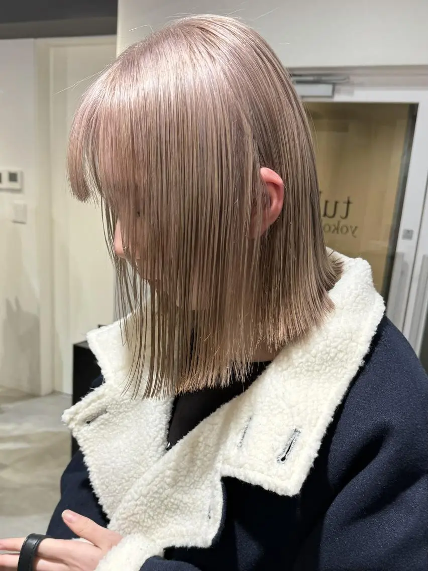 ミディアム カラー ピンクカラー 中明度/透明感 🥀那波のヘアスタイル