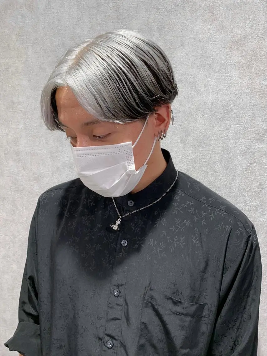 ショート カラー ヘアアレンジ メンズ メンズブリーチ ブリーチ メンズパーマ職人 加藤 弘貴のヘアスタイル