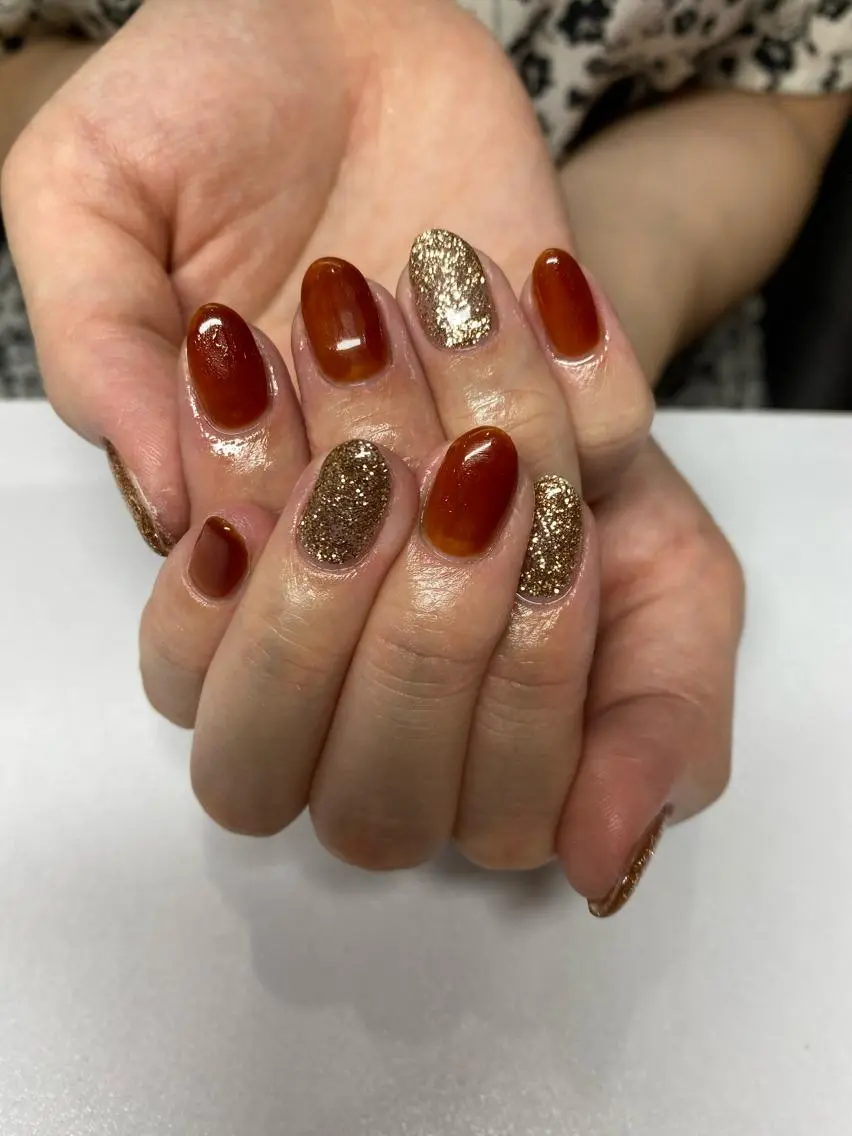 ネイル ゴージャス ラメ(グリッター) 錦糸町 mi_nailのネイルデザイン