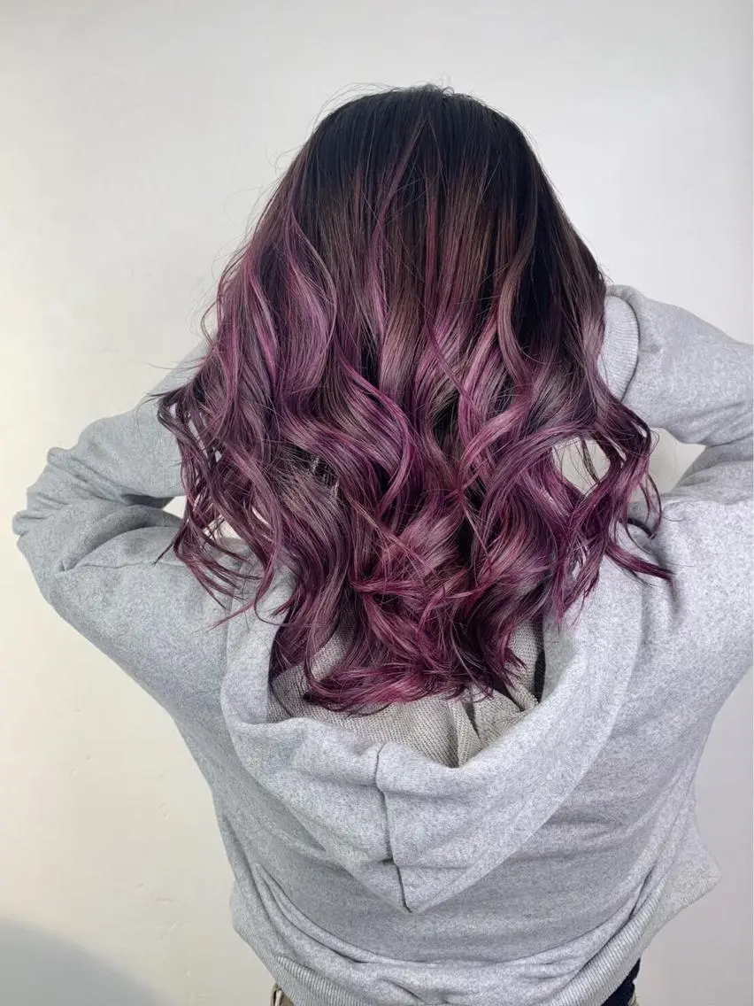 セミロング カラー レイヤーカット⭐︎ 韓国ヘア⭐︎YUKAのヘアスタイル