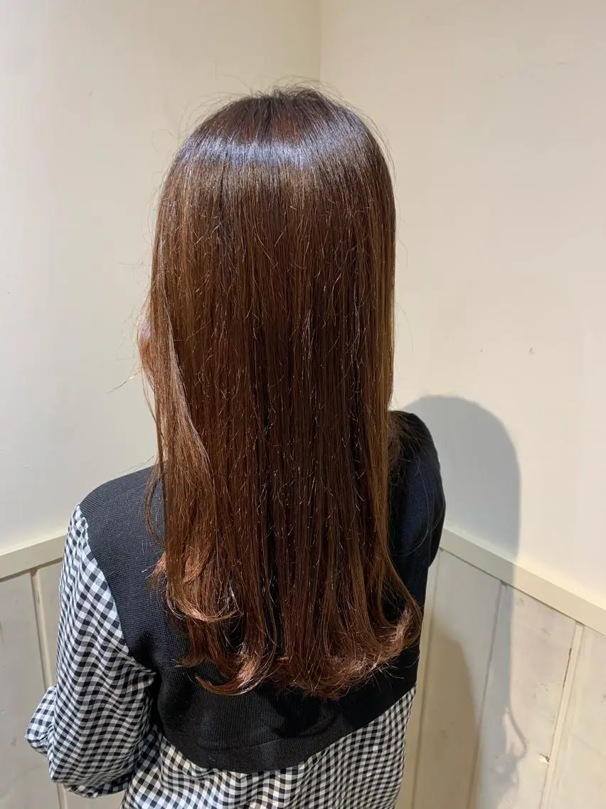 ロング 縮毛矯正 💖クボ モモ💖のヘアスタイル