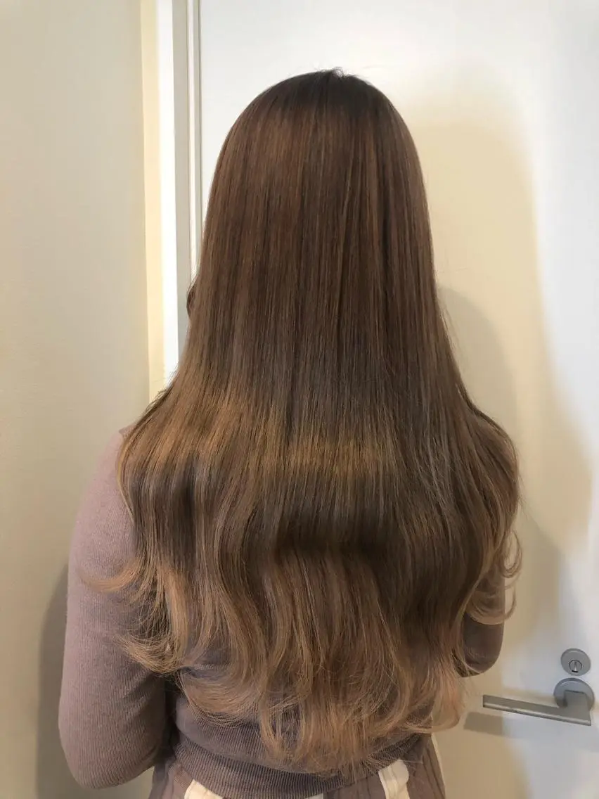 ロング カラー シールエクステ ブラウンカラー エクステ ヘアカラー エクステ 🧡艶髪/エクステ 🫧🧡YUKI❄️のヘアスタイル