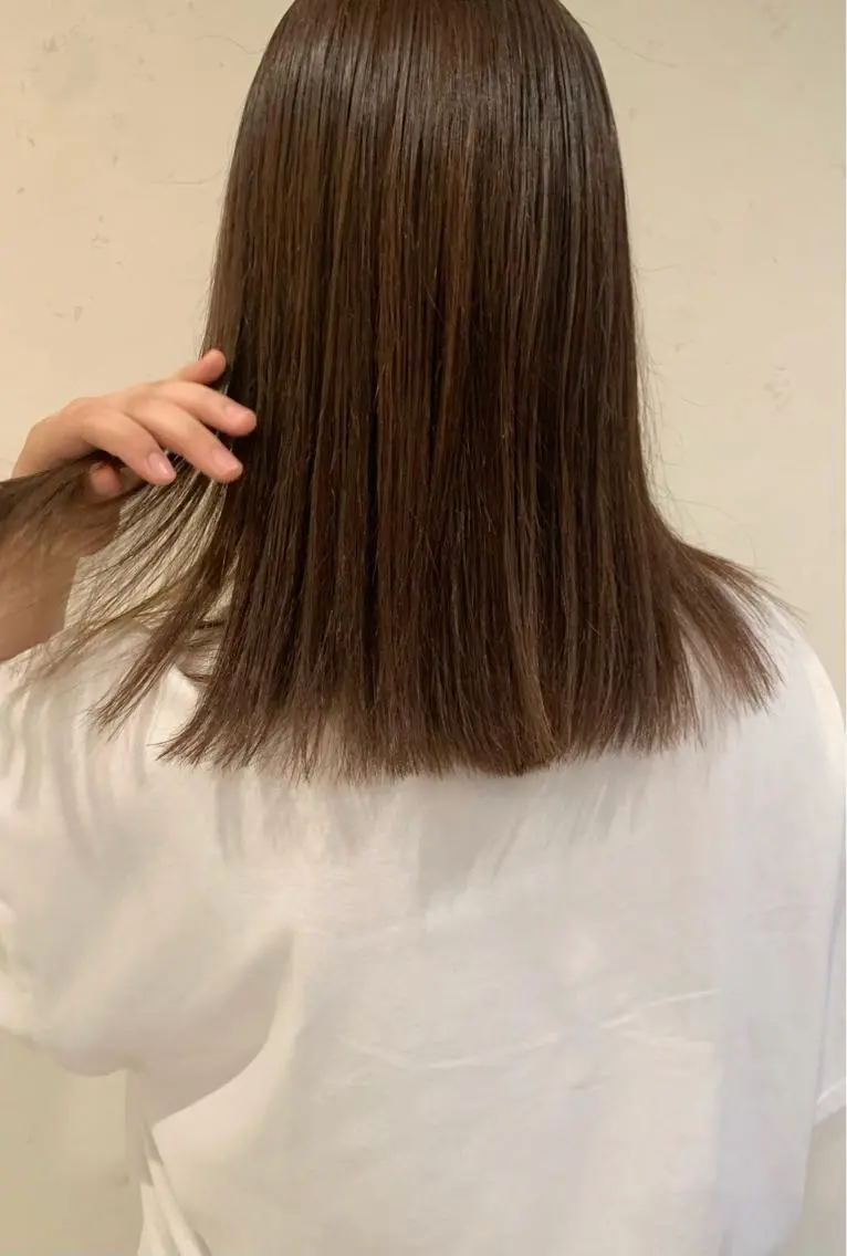 セミロング メンズ カット トリートメント 落合希 Olivebeigeのヘアスタイル