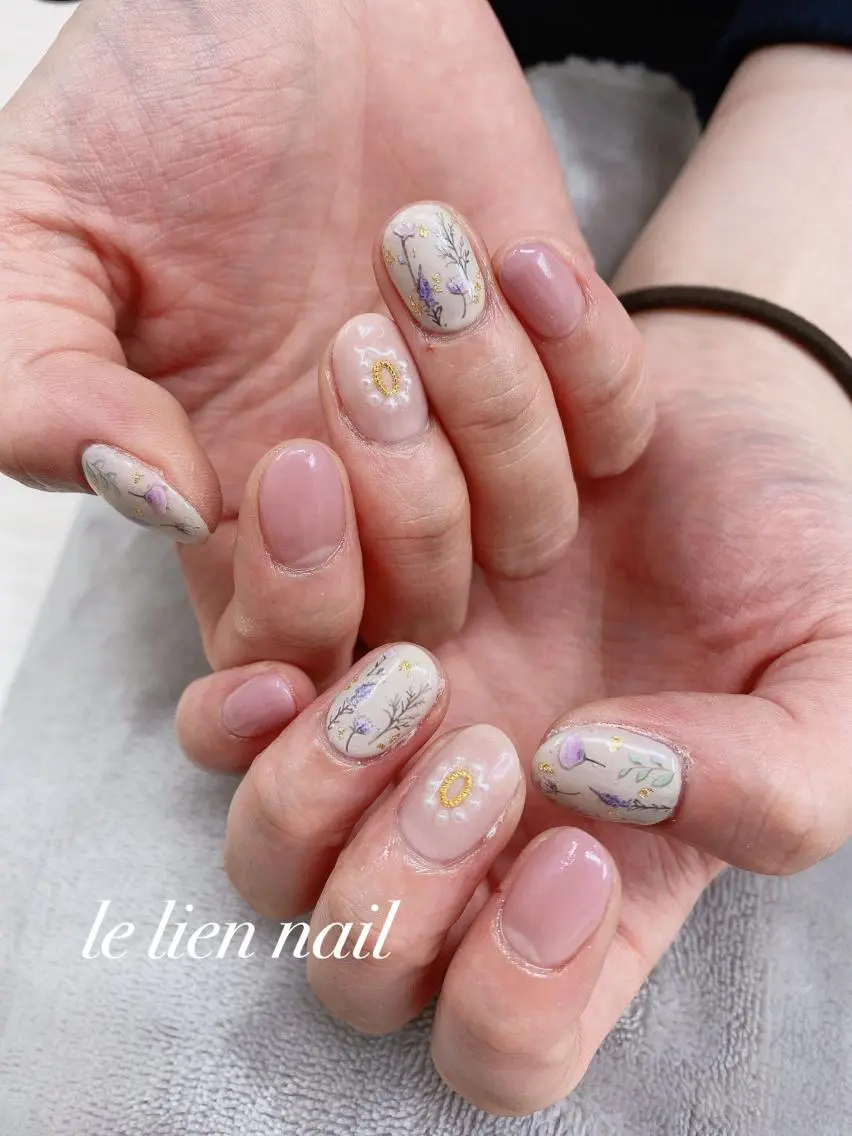 ネイル アートネイル 春ネイル le lien nailのネイルデザイン