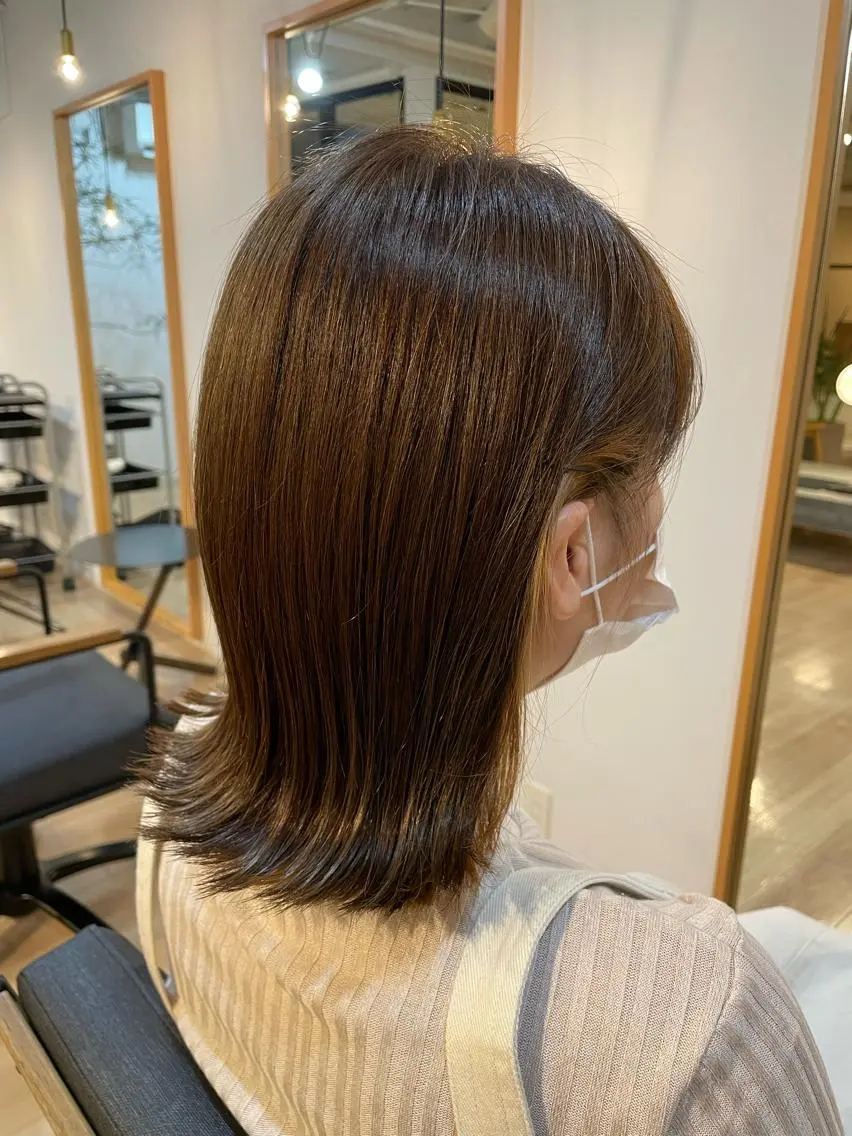 ミディアム カラー 長瀬 友樹のヘアスタイル