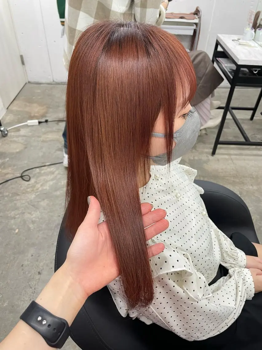 ロング カラー バレイヤージュ ミストバング ダブルカラー  フェイスフレーミング グラデーションカラー ヘアカラー トリートメント ヘッドスパ 🧡艶髪/エクステ 🫧🧡YUKI❄️のヘアスタイル