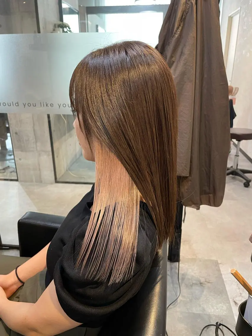セミロング カラー カット ヘアカラー トリートメント 👑髪質改善カラー 中垣斗希のヘアスタイル