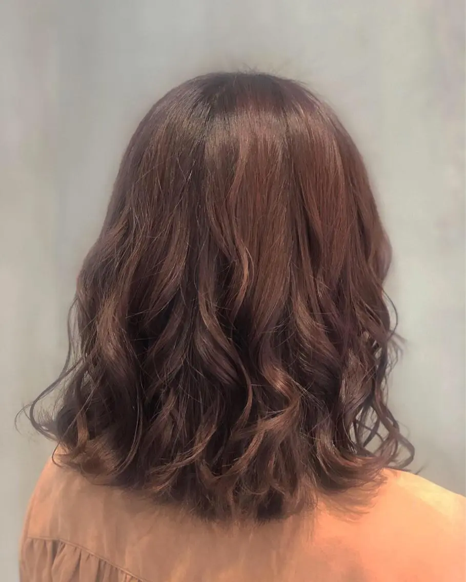 ミディアム カラー ヘアアレンジ ヘアカラー トリートメント TOKI /透明感/原宿のヘアスタイル