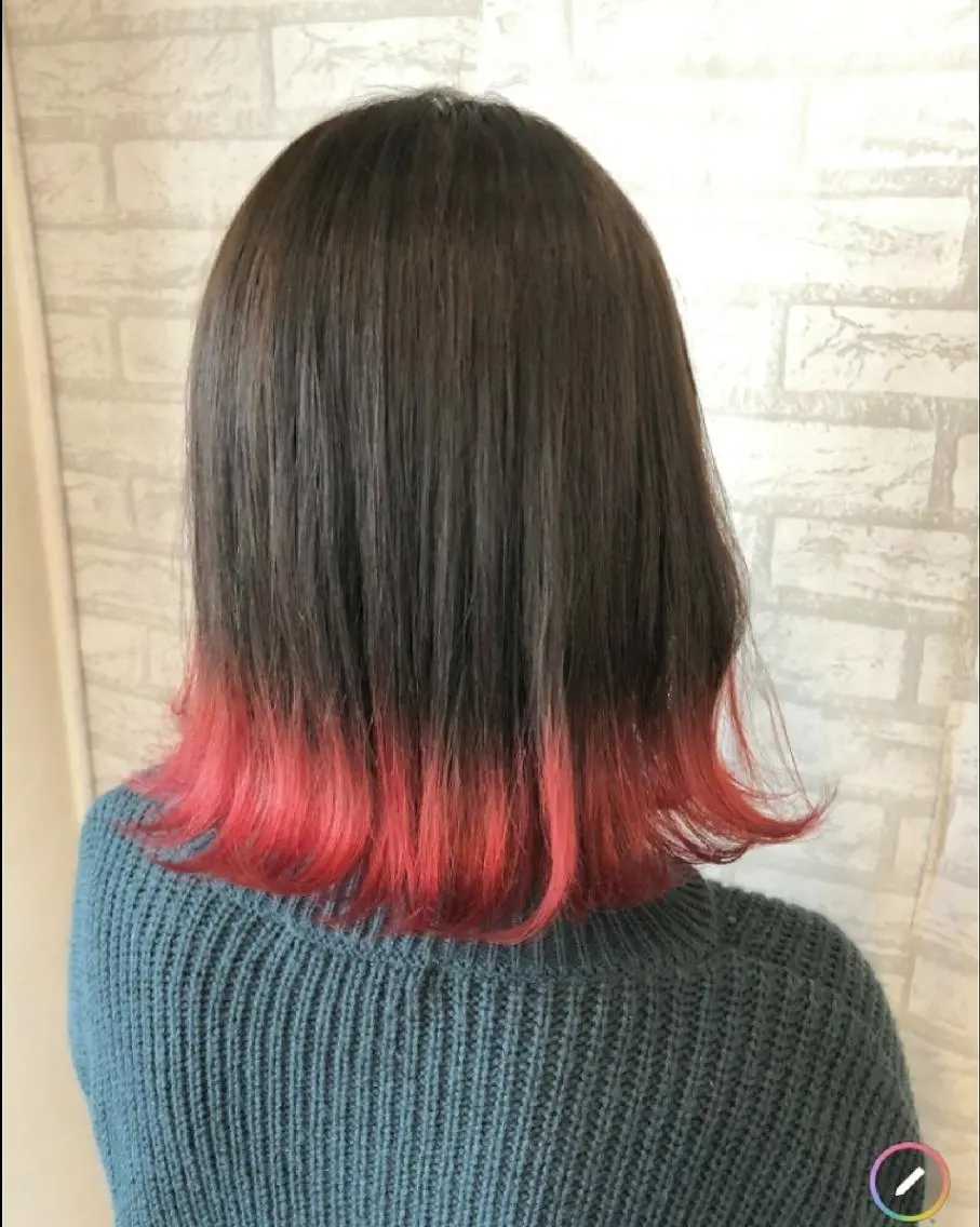 ミディアム カラー カット トリートメント RU RIのヘアスタイル