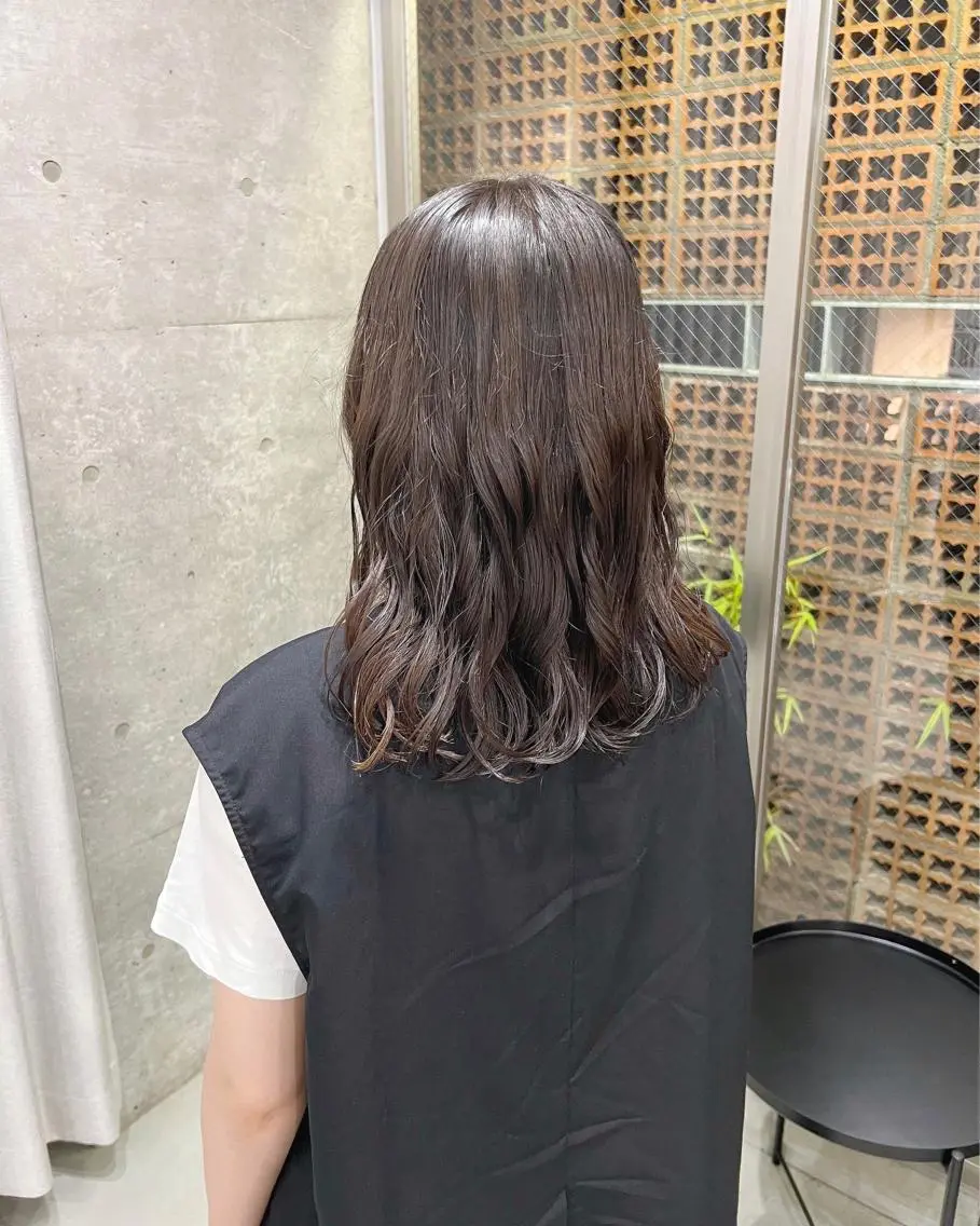 ミディアム パーマ カット パーマ トリートメント ボブパーマコテ巻き風 パーマNo1深江秀平のヘアスタイル