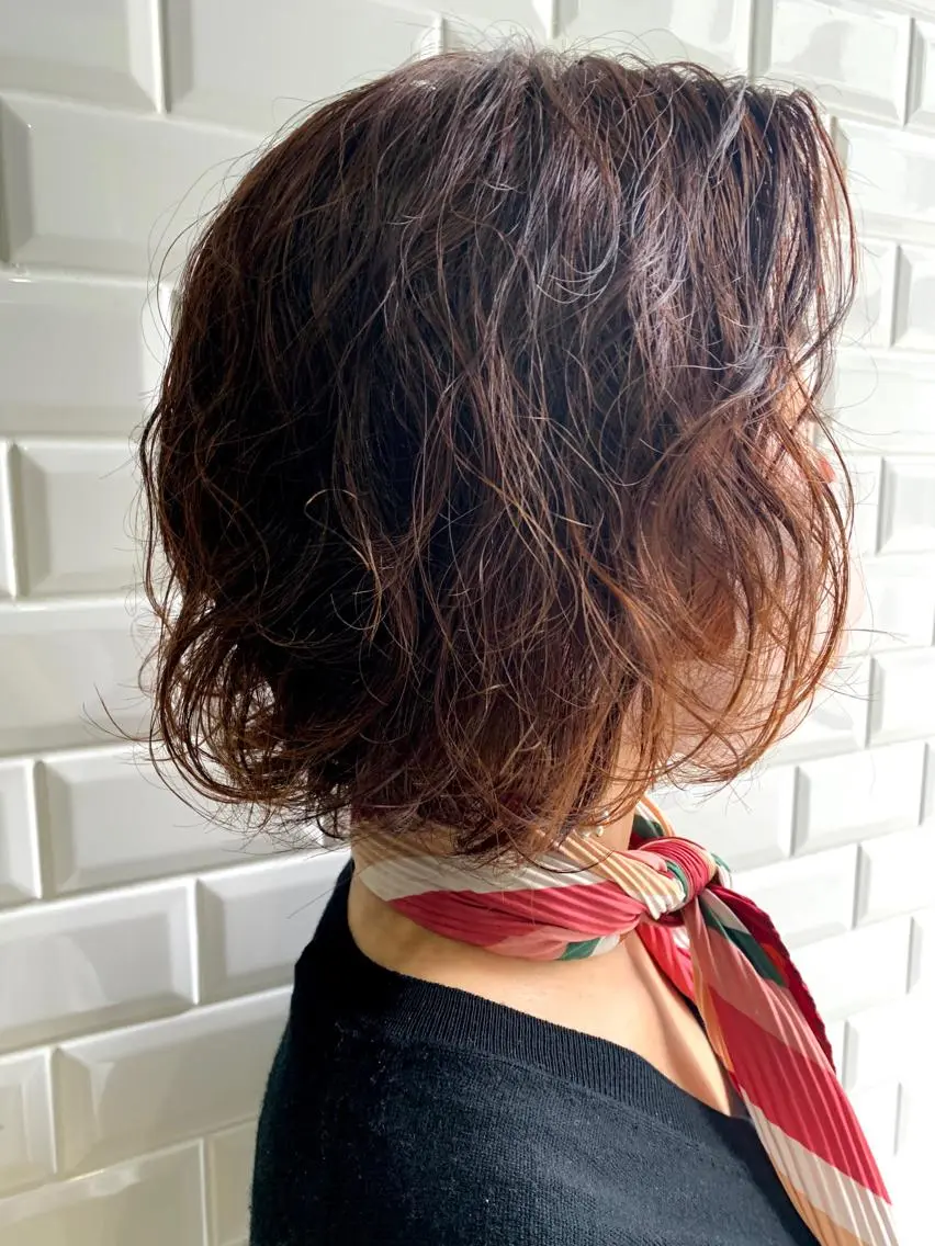 ショート カラー パーマ ボブ appiis 柳田葵　横浜のヘアスタイル